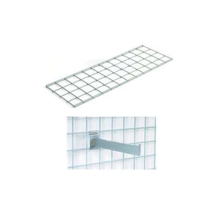 Global Industrial 48inX12in Wire Shelves With Brackets, 2PK 331400